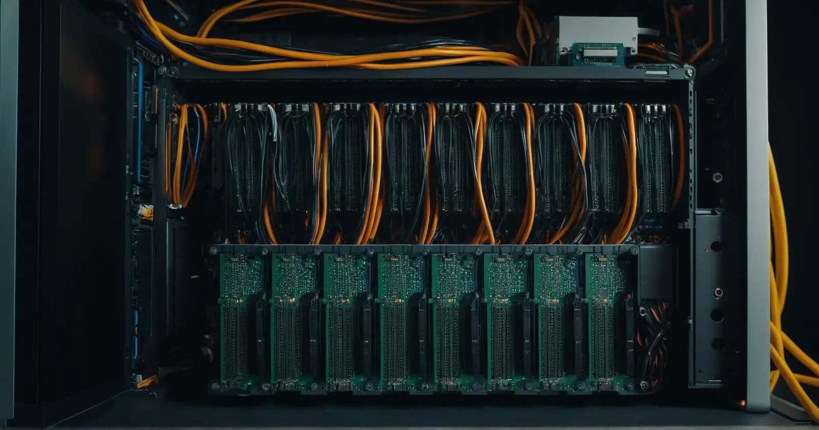 Slots de expansión y tarjetas conectadas mostrando la arquitectura del bus pci