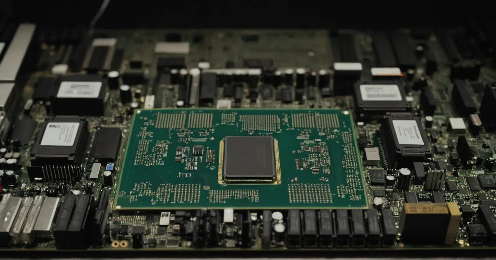 Procesadores contrastantes mostrando la diferencia física entre arquitectura x86 y x64 en una placa madre