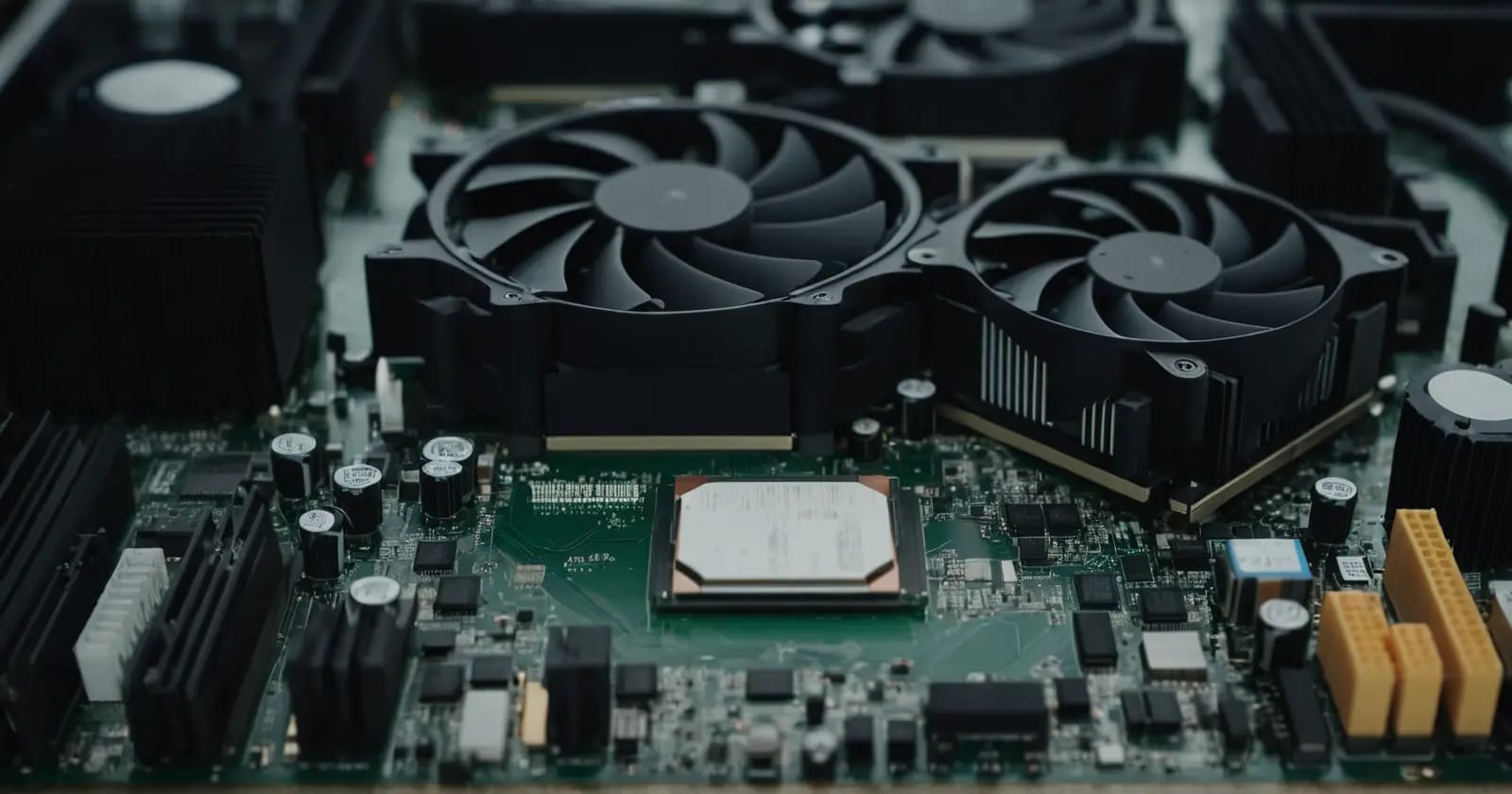 Primer plano de una placa base con memoria RAM y disipador, mostrando la versión del firmware bios visible en el controlador