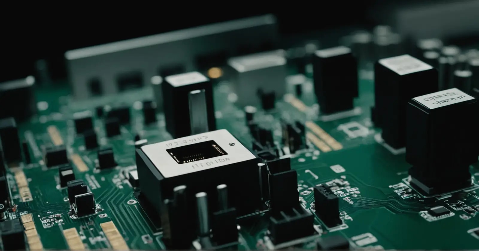 Primer plano de un zócalo de placa base y los rastros del chipset en la documentación técnica