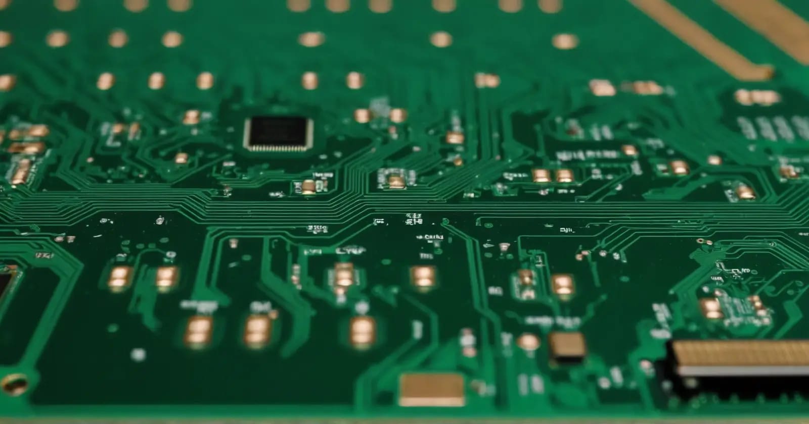 Primer plano de un chip de placa base y ranuras pcie para entender su influencia en la velocidad