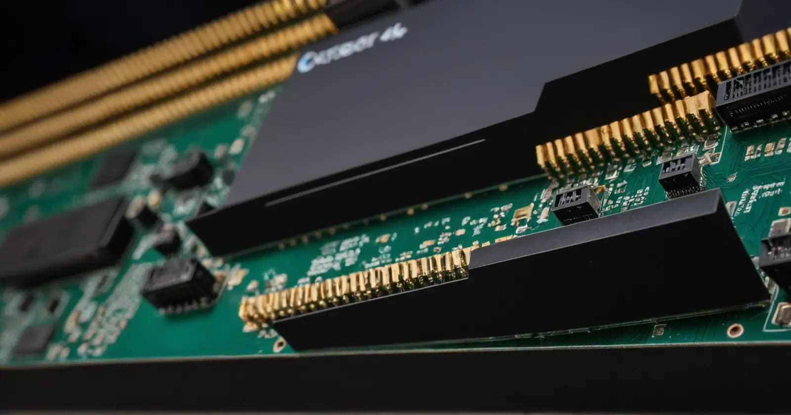 Primer plano de conectores de energía pcie de seis y ocho pines en tarjetas elevadoras