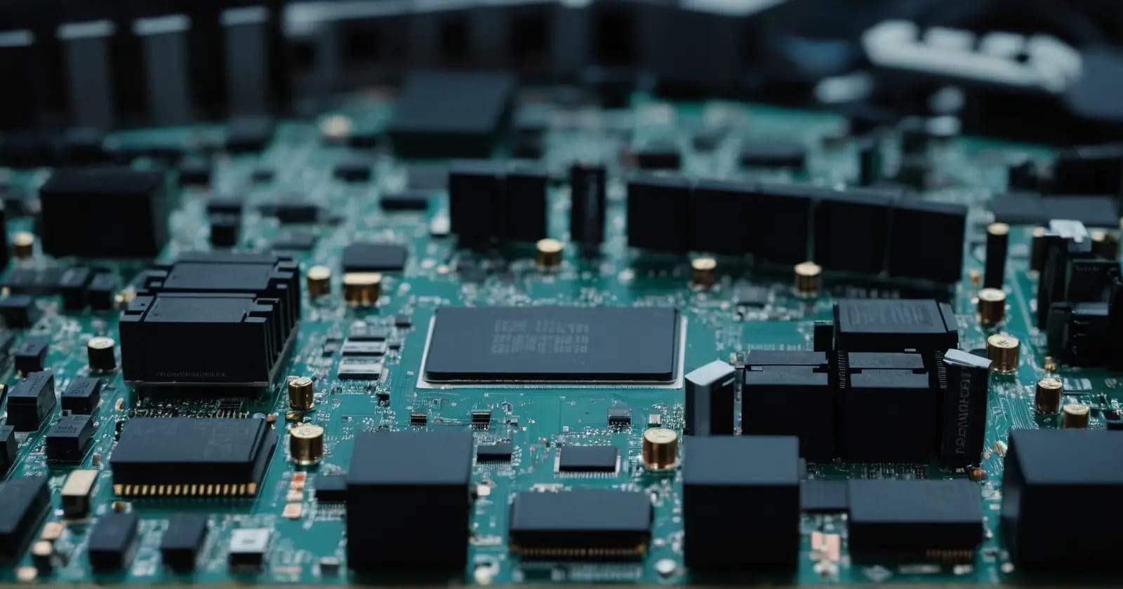 Placa madre mostrando la ubicación del chipset principal junto a conexiones para tarjetas gráficas externas o dedicadas de alto rendimiento
