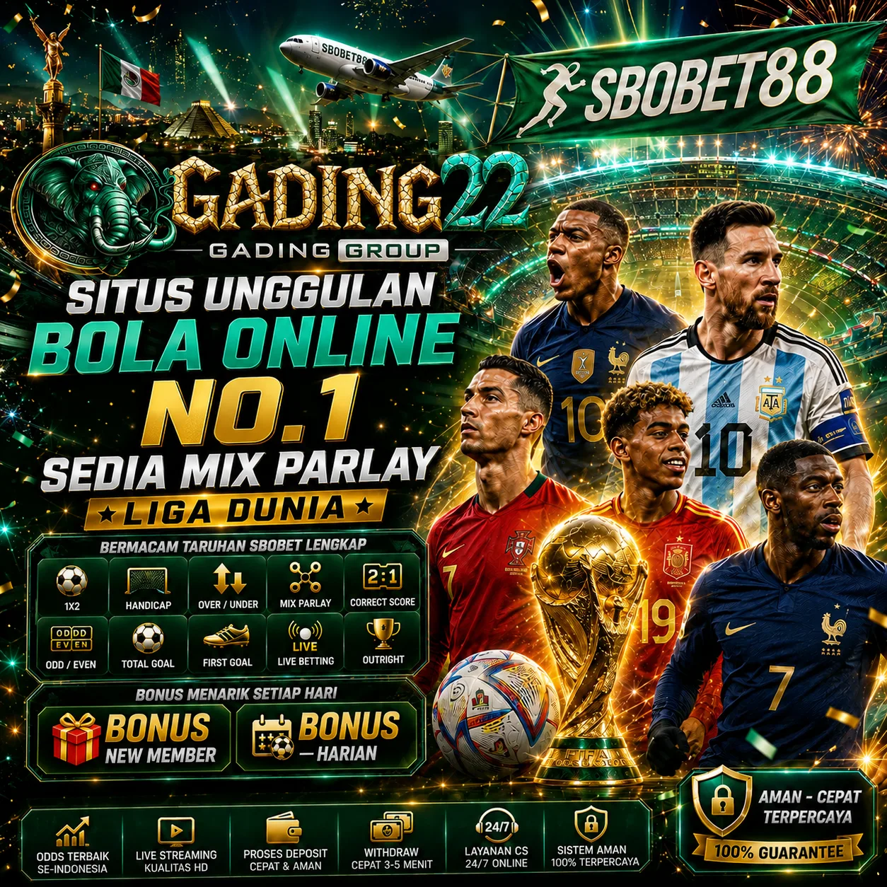 GADING22 X SBOBET: Situs Unggulan Judi Bola Online No.1 Sedia Mix Parlay Liga Dunia