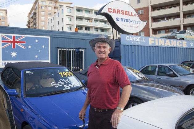 Danny, a salesman and yard hand at RA Motors, Granville. © Lyndal Irons.