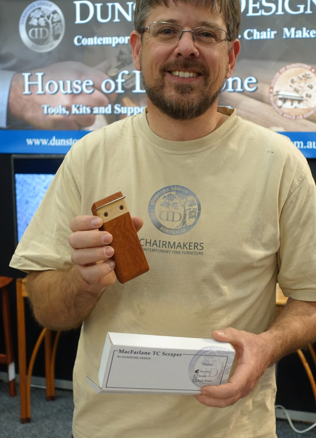 Evan Dunstone with McFarlane Scraper