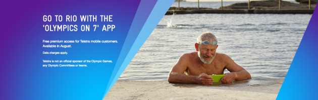 Telstra Seven Olympic app promotion