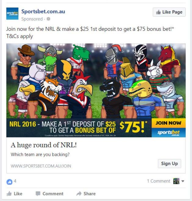 Sportsbet cartoon