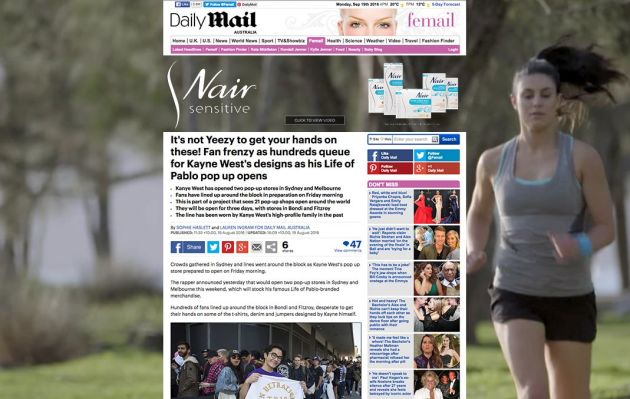 Nair Video Wallpaper ad Daily Mail