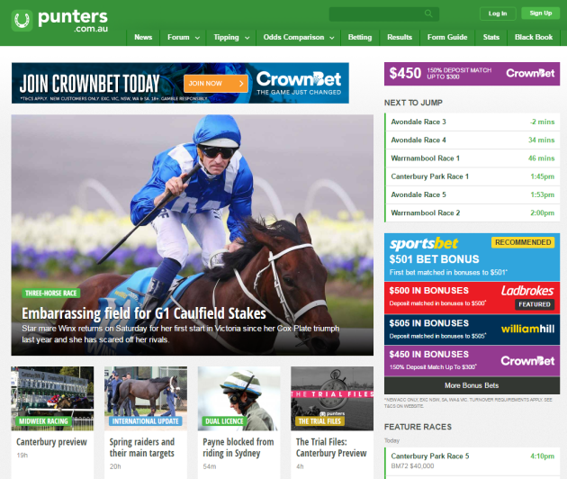 punters website