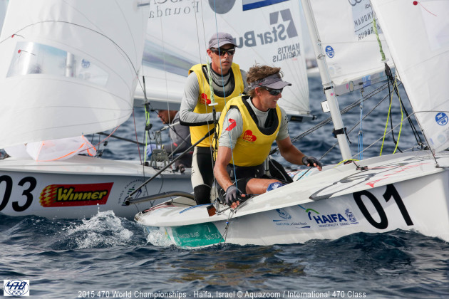 Mat Belcher and Will Ryan at the 2015 Worlds. Photo AQUAZOOM/Ronan Topelberg.