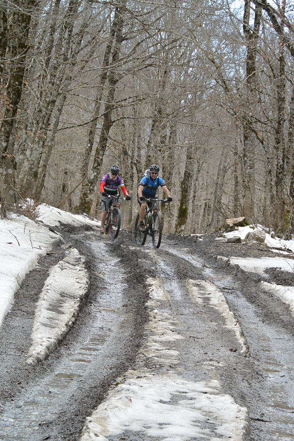 Snow and mud high in the Nebrodi.