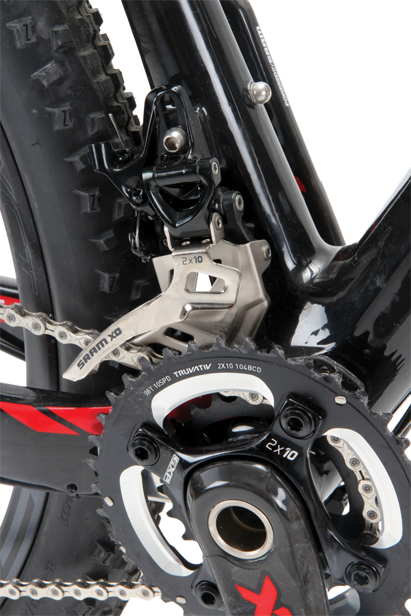 A direct mount front derailleur allows greater flexibility in the frame design.