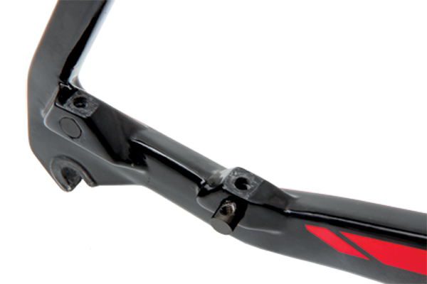 Replaceable trunnion nuts are used in the brake mount—just in case the unthinkable happens.
