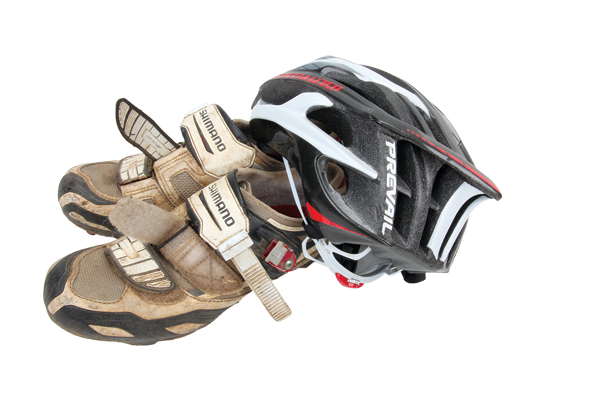 <p>Got a spare older helmet or shoes? Keep them in your car (but out of direct sunlight), as you never know when someone will arrive at the trailhead without, and that person could well be you!</p>