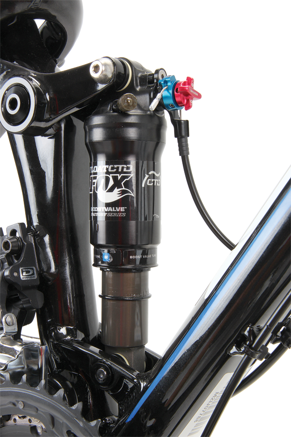 No corners cut where it counts—Merida uses Fox rear shocks throughout the Big Ninety Nine range.