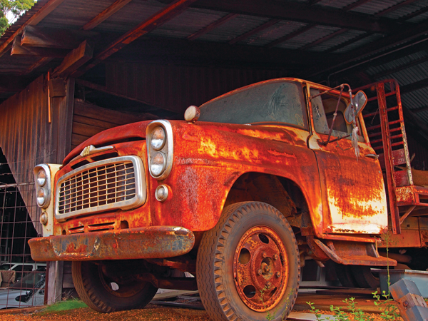 Rusting relics at Donnelly Mill.