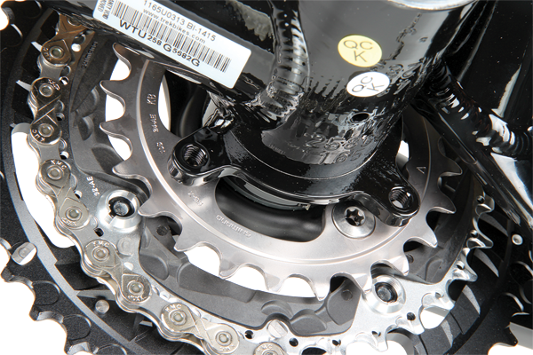 ISCG tabs add versatility to this very capable trail bike—mounting a chain guide shouldn’t pose any problems.