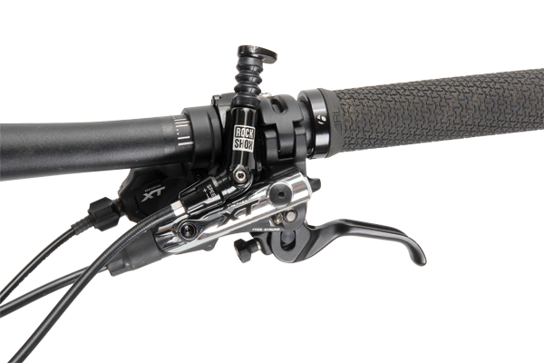 Combining Shimano gears and brakes with a SRAM/RockShox dropper remote does add clutter to the left side of the handlebars.