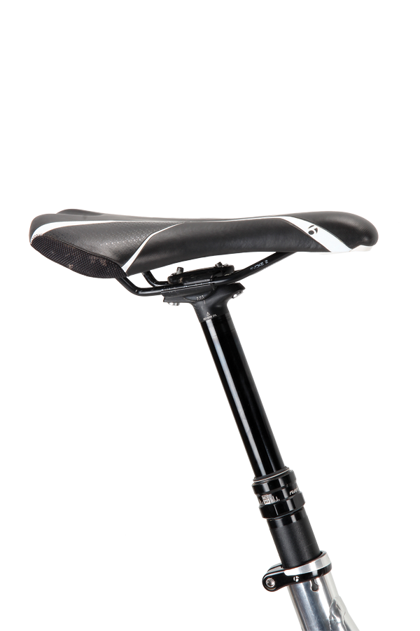 The stealth-style dropper post further enhances the clean and tidy lines. 