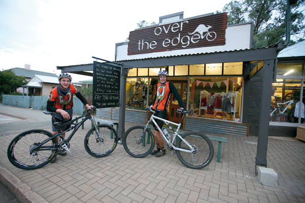 Richard (left) and Alastair are helping Melrose to cement its reputation as a mountain biking town.