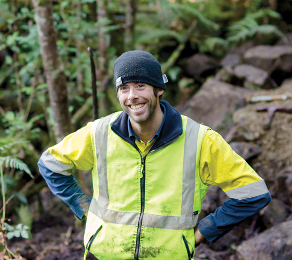 David Mason and his team worked tirelessly through cold and rain during the track's construction.