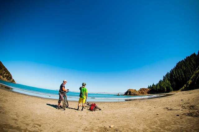 What a way to end a ride—at White’s Bay near Picton at the top of the South Island.