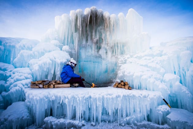 On one of the coldest days this past winter in Alberta, Canada, I was inspired by this frozen formation to capture the contrast of fire and ice. Although I struggled with the near -30 degree Celsius temperature and the technical difficulties it presented, I was excited when I was finally able to capture the way both blue and ash covered icicles framed my subject. Copyright: © Kirsten Quist, Canada, Commended, Open, Travel, 2017 Sony World Photography Awards.