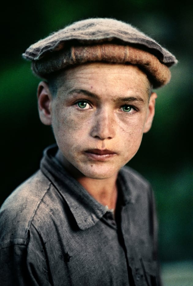 Nuristan province, 1992. A young village boy in northern Afghanistan.