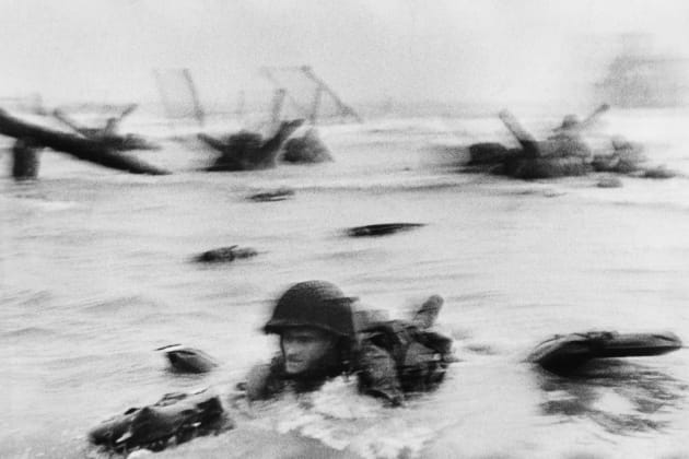 U.S. troops assault Omaha Beach during the D-Day landings (first assault). Normandy, France. June 6, 1944 © Robert Capa © International Center of Photography / Magnum Photos. “If your pictures aren't good enough, you're not close enough.” — Robert Capa.