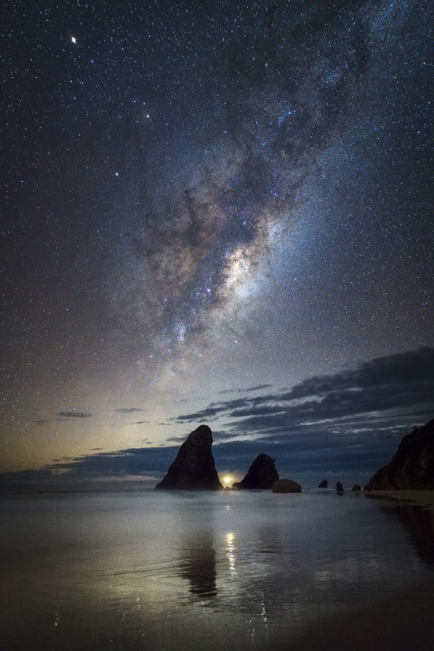 Glasshouse Rocks, Narooma, NSW. The first night of our Astrophotography workshop in Narooma looked to be cloudy. We gave up on the shoot to have dinner, only to be greeted with clear skies when we returned. The milky way aligned with the moon, lighthouse and the rocks made for an incredible sight. Sony A7RII, Canon 24-70mm f/2.8 II, 13 sec @ f/2.8, ISO 4000, tripod.