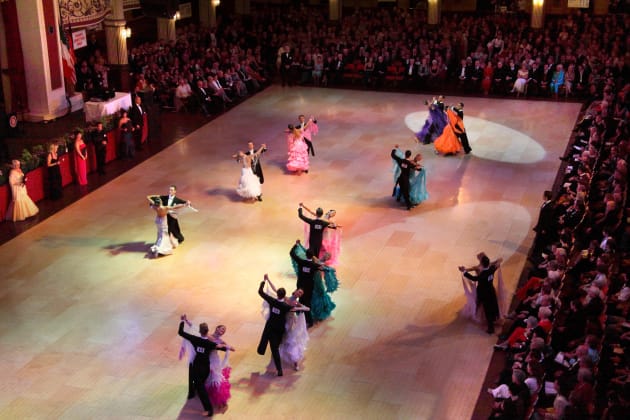 The famous Blackpool championships. When access to the floor is difficult, there are always different angles to capture. Taken from near the roof showing the grandeur of the event, Canon EOS 50D, 35mm, 1/80s @ F10, ISO 1600.