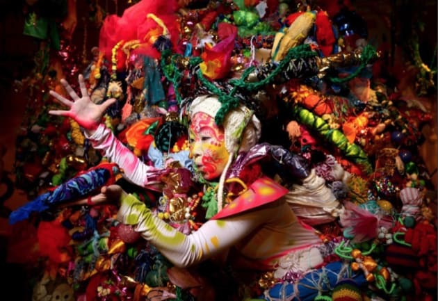 Let’s “Tango”. Japanese-Australian artist Hiromi Tango becomes a part of a vast tree sculpture. The installation Art Magic: The Climbing Tree was created by Tango and more than 1000 people over six months at the Cairns Regional Gallery, using kilometres of brightly coloured material and with the rainforest as inspiration. Photo: Marc McCormack, The Cairns Post. (2016 Nikon-Walkley Community/Regional Prize.)