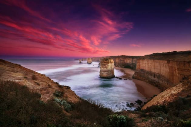 When the sky is so much brighter than your foreground, especially at sunrise and sunset, a graduated neutral-density filter (ND Grad) brings everything back into balance. In this photo of the Twelve Apostles, Victoria, a three-stop hard grad kept the sky from overpowering the exposure. Canon EOS 5D Mark III, 16-35mm f2.8L lens, 20s @ f/20, ISO 50, tripod.