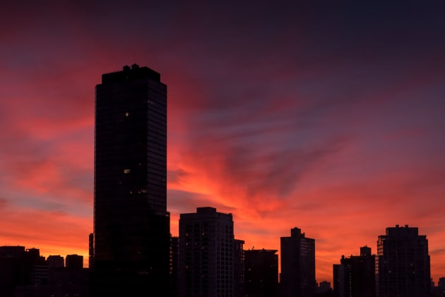 New York Sunrise, close up.