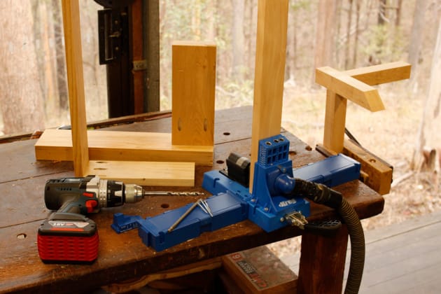 Pocket hole bench top