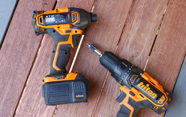 Triton 18V Drill Driver and Impact Driver Drills Australian Wood