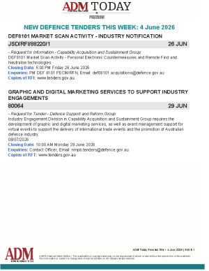 ADM Premium Tenders 04 June 2026