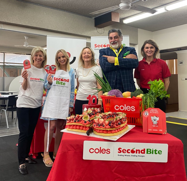 Rowe helping out at SecondBite and Coles at Parramatta Mission launching a nationwide campaign Christmas Appeal to help provide meals for a growing number of people facing hardship this Christmas.