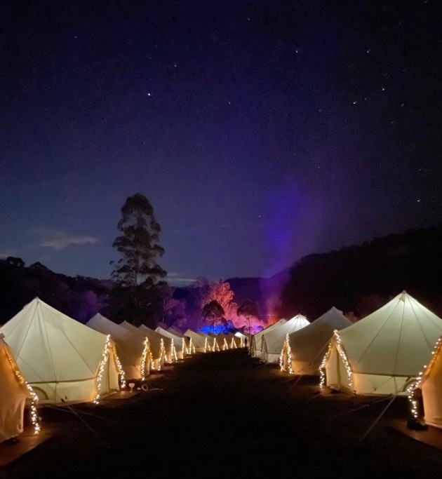 Tents at night