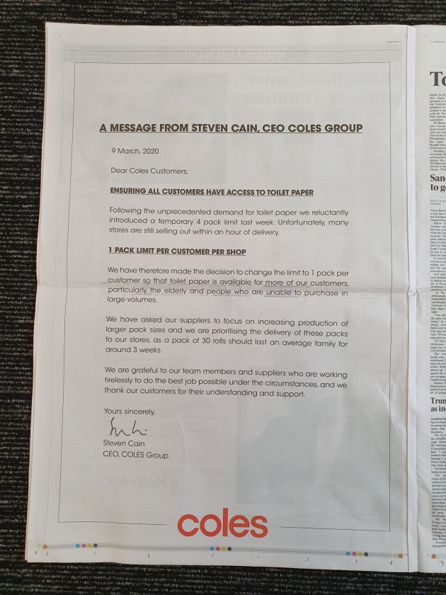 Coles ad