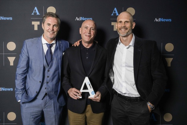 hall of fame aoty mark green with Justin Drape and Scott Nowell feb 2025