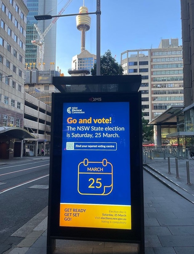 nsw state election billboard sydney march 2023