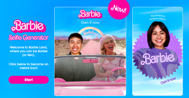 barbie selfie