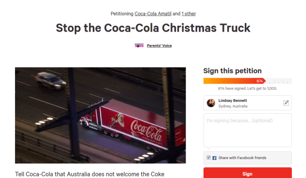 petition coke trucks