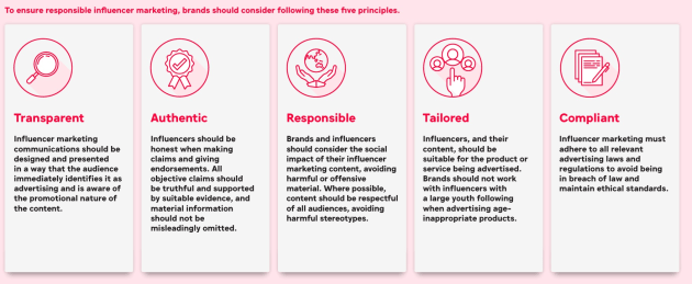 wfa influencer principles march 2025