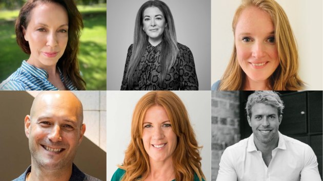 Fiona Johnston, Imogen Hewitt, Sian Whitnall, Nick Behr, Laura Nice and Jimmy Hyatt.