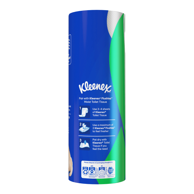 Kleenex uses toilet paper packs to prompt bowel checks