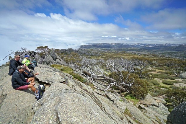 Stopping for lunch on the Pocupine Walk.