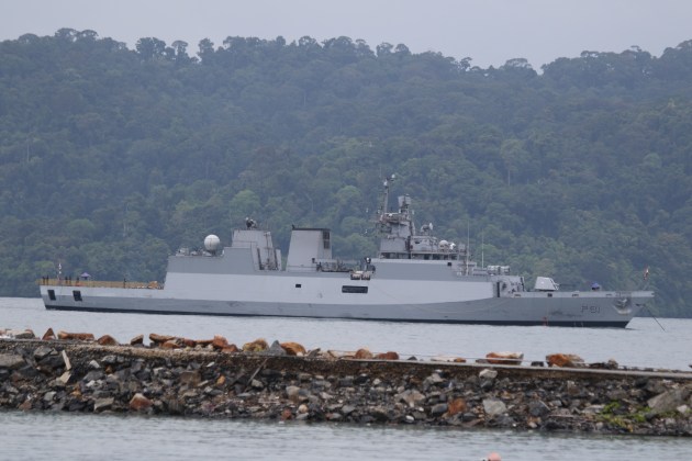 The Indian Navy ASW corvette INS Kavaratti (P31) at LIMA 2023. (Nigel Pittaway)